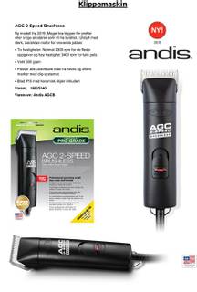 ANDIS KLIPPER AGC BRUSHLESS 2SP M/LEDNING, M/NR. 10