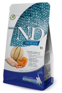 FARMINA N&D OCEAN COD, SHRIMP, PUMPKIN,CANTALOUPE - KITTEN 1,5kg