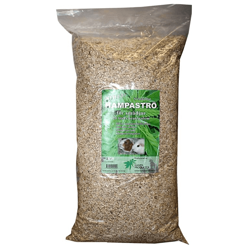 HEMPSTRØ FOR SMÅDYR 20L