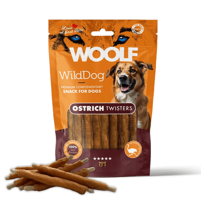 Hovedbilde WOOLF WILDDOG Ostrich Twister 100g 