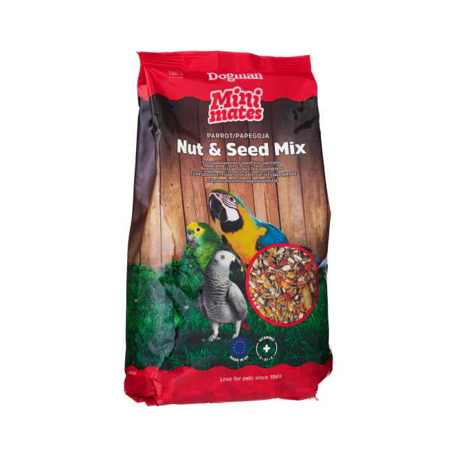 Hovedbilde MINI MATES NØTTE OG FRØBLANDING PAPEGØYE