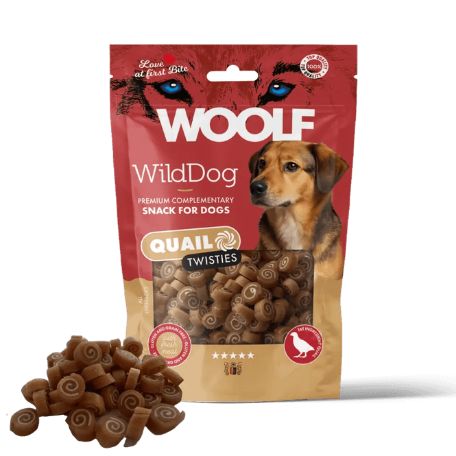 Hovedbilde WOOLF WILDDOG Quail & Cod Twisties 100g 