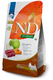 FARMINA N&D PUMPKIN VENISON & APPLE ADULT MINI 2kg