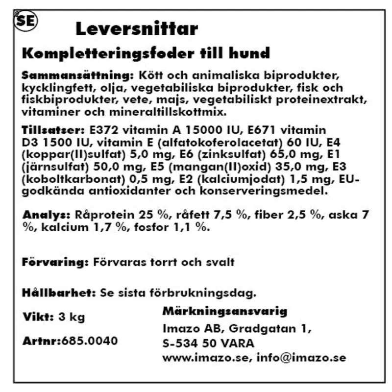 LEVERSNITTER 3KG