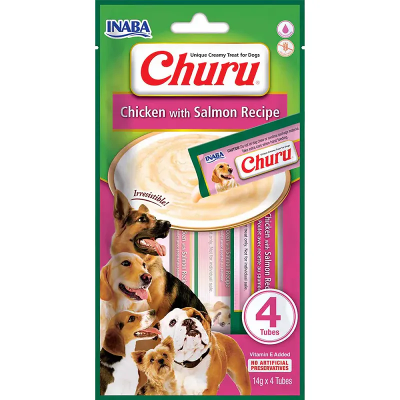 CHURU DOG CHICKEN & SALMON 14g x 4